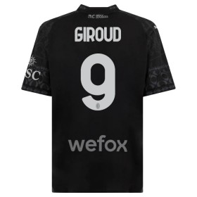AC Milán Olivier Giroud 9 Čtvrtý Černá 2023-24 - Fotbalové Dresy (S/S)